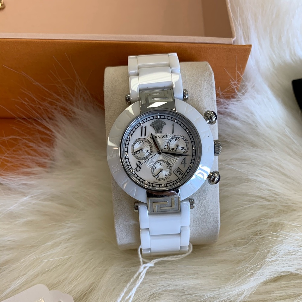 Authentic Versace watch white ceramic excellent